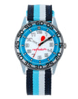 Red Balloon Time Teacher Boys Basic Clear Resin Black/Blue Nylon - ewatchfactory