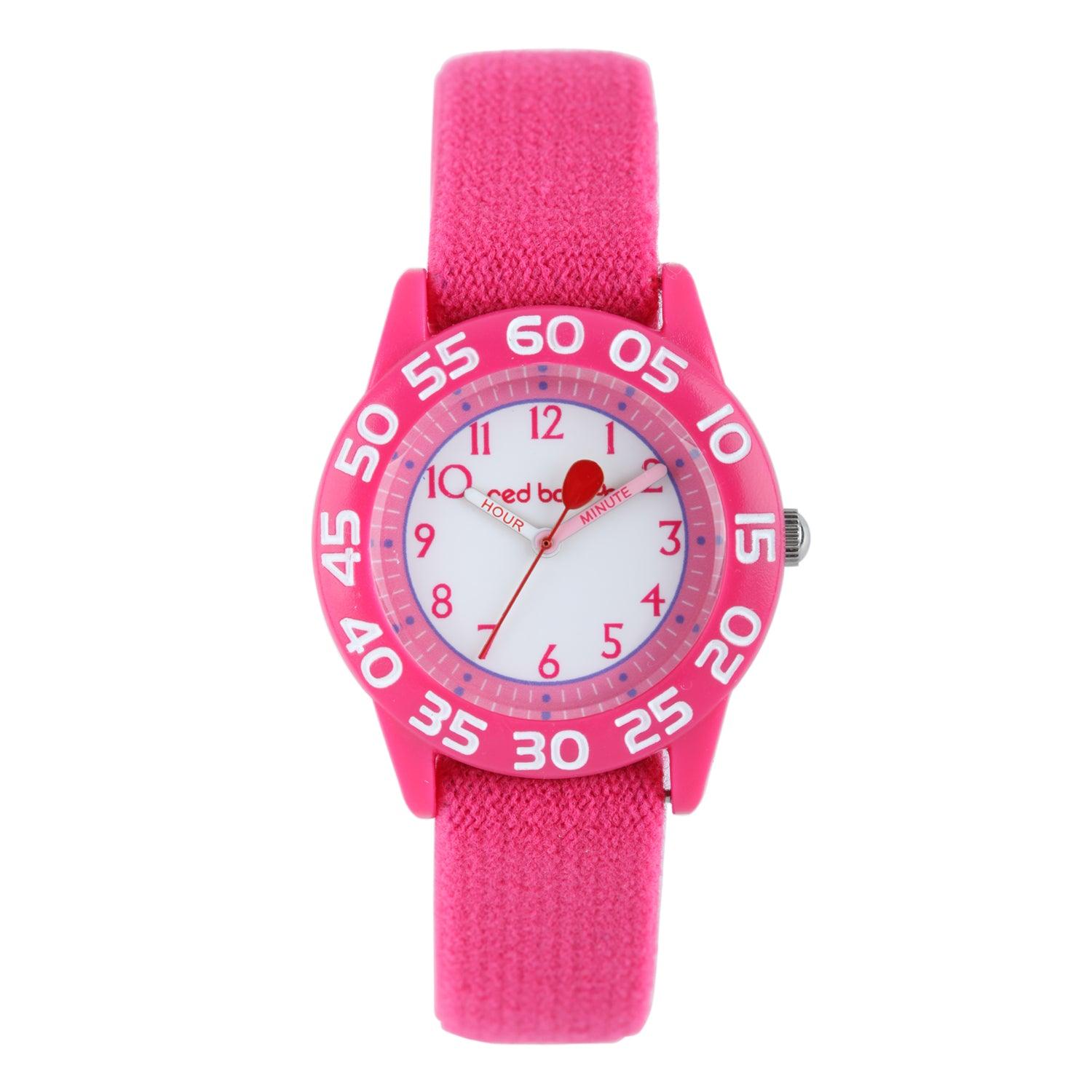 Red Balloon Time Teacher Girls Basic Pink Resin Pink Nylon - ewatchfactory