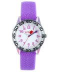 Red Balloon Time Teacher Girls Basic Clear Resin Purple Nylon - ewatchfactory