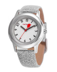 Red Balloon Time Teacher Girls Basic Silver Stainless Steel Silver Leather - Red Ballon